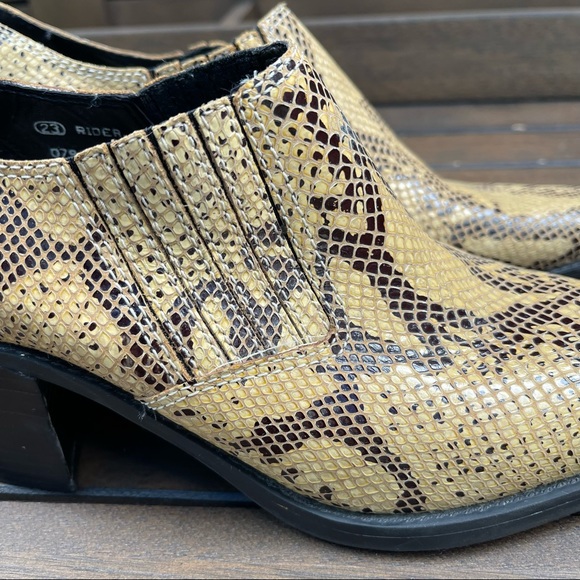 Sam and Libby Rider Leather Snakeskin Style Western Bootie, Size 8.5 - Picture 2 of 12